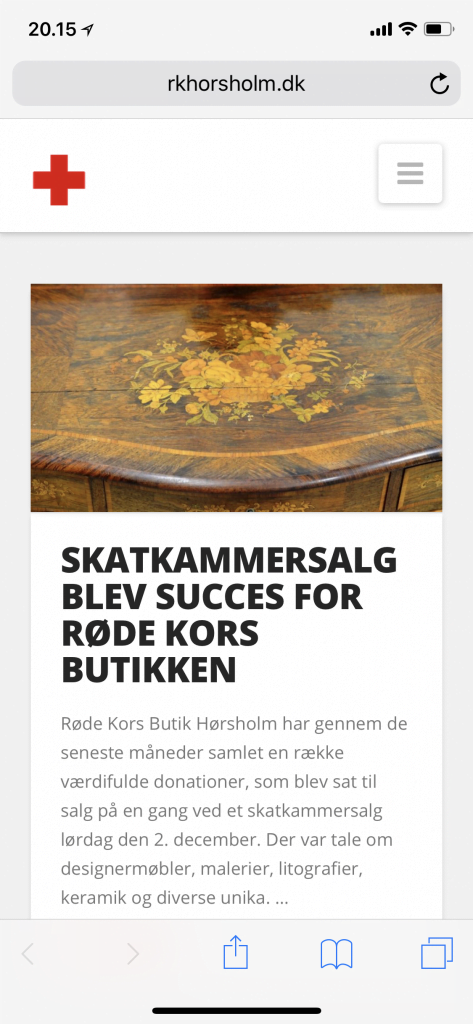 Røde Kors Hørsholm bliver tjekket fra mobilen 1