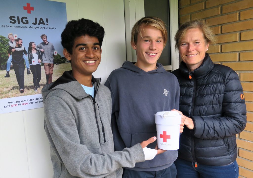 Familien Holmboe er klar til årets Røde Kors Landsindsamling i Hørsholm